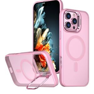 iPhone 16 Pro Max Case with Stand - Pink
